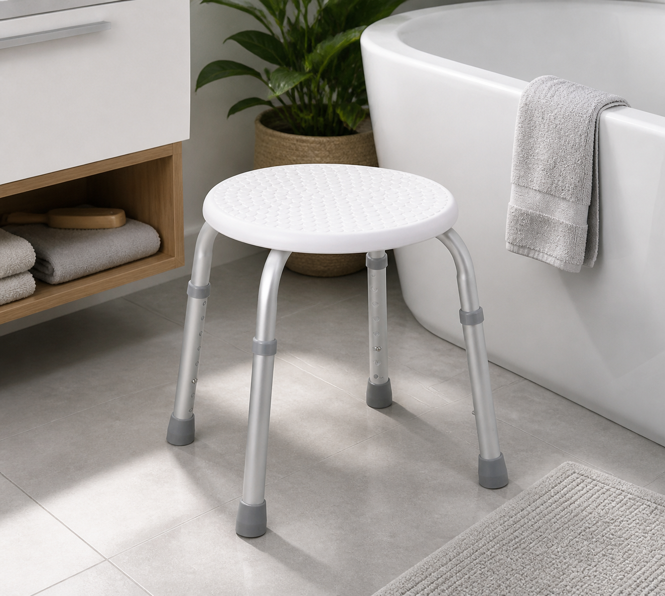 RIDDER HANDICAP Bathroom Stool, white