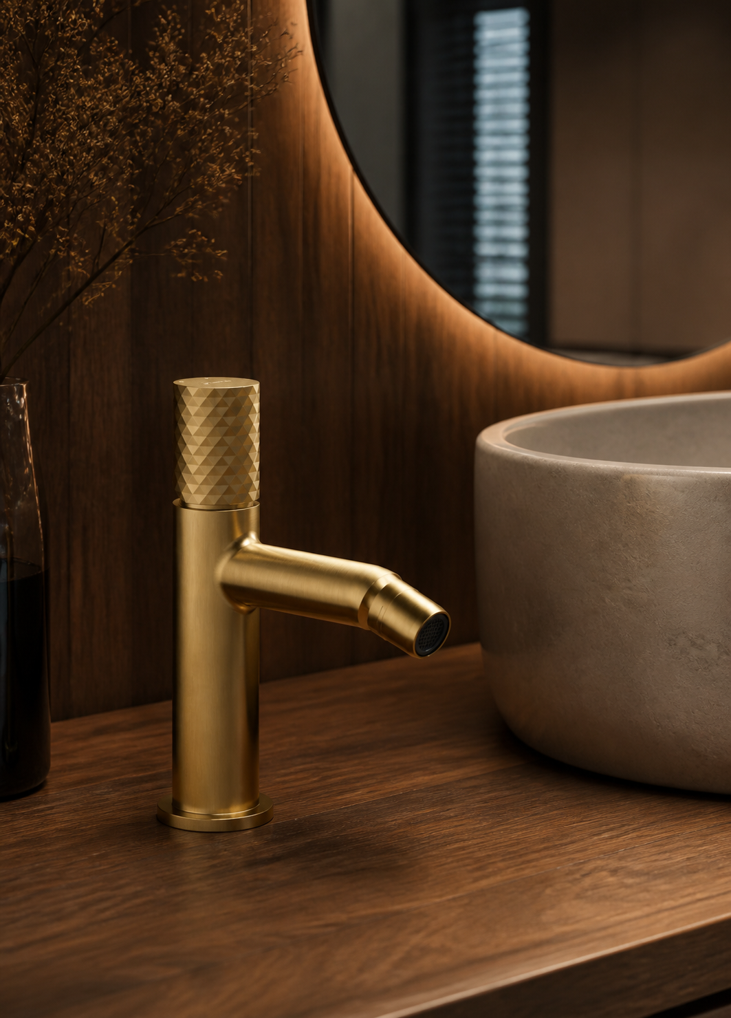 Смеситель для биде Deante Silia Hexa, брашированное золото BHS_R30M