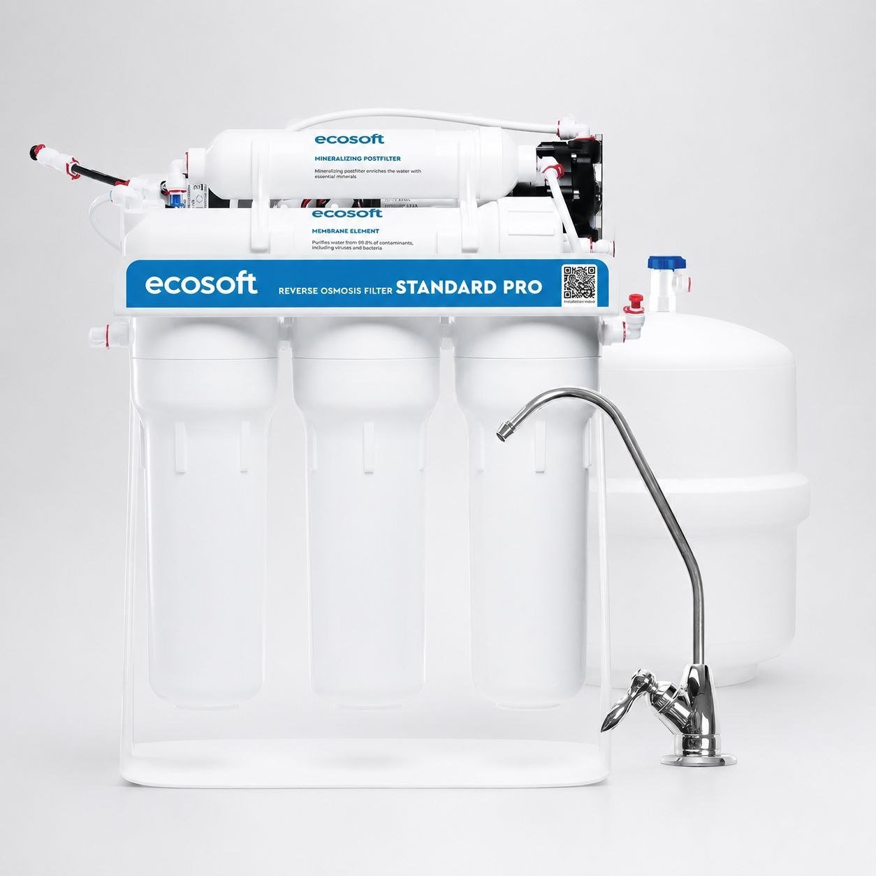 Фильтр обратного осмоса Ecosoft Standard PRO с помпой и минерализацией