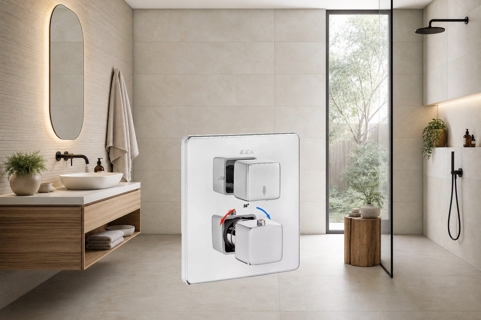 AI-assisted environment illustration; exact product image preserved