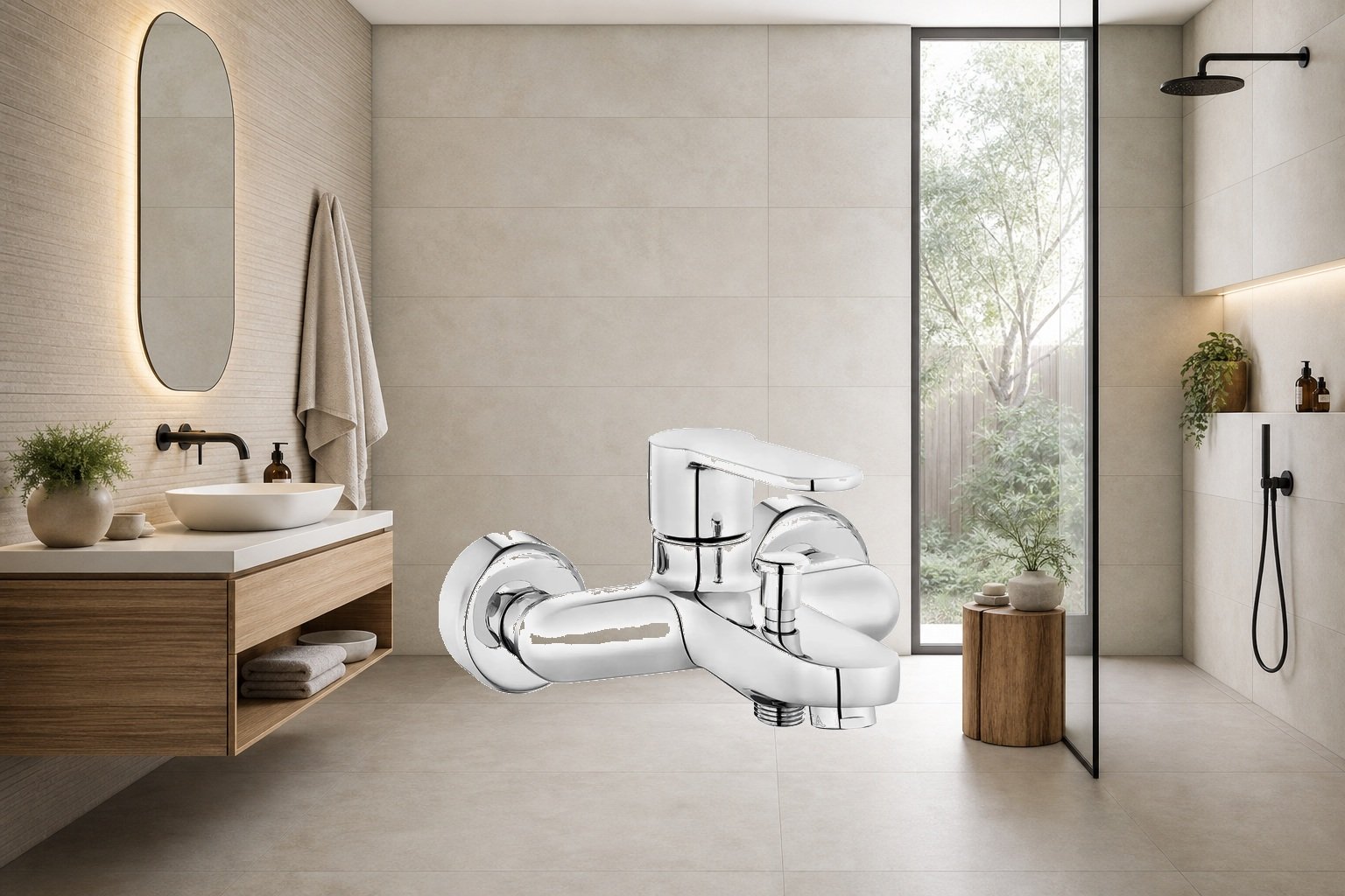 AI-assisted environment illustration; exact product image preserved