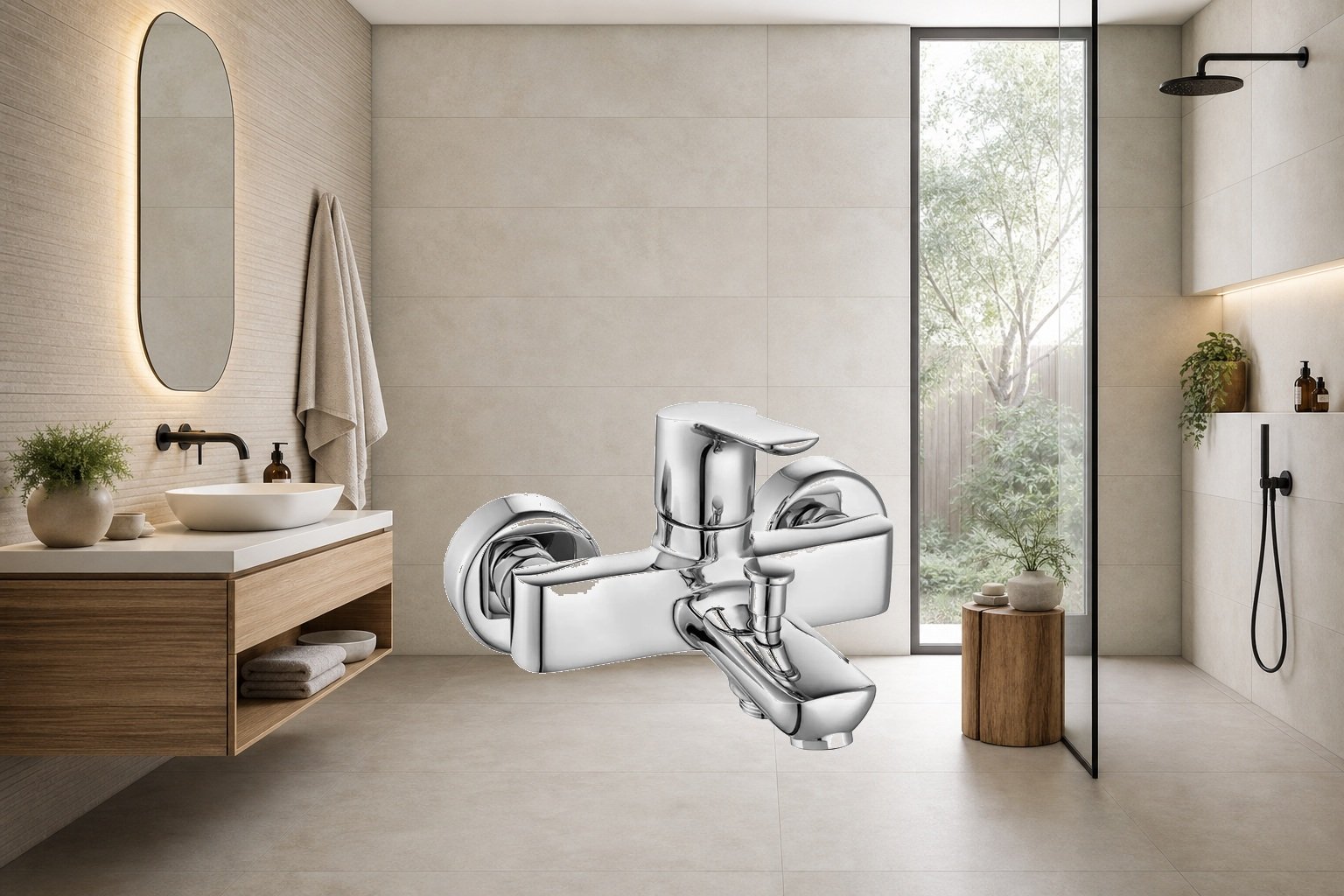 AI-assisted environment illustration; exact product image preserved