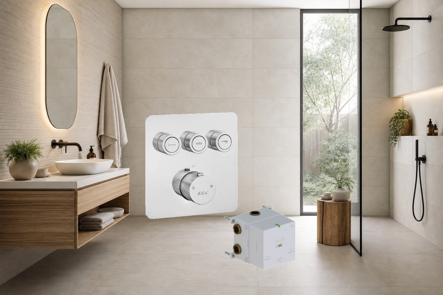 AI-assisted environment illustration; exact product image preserved