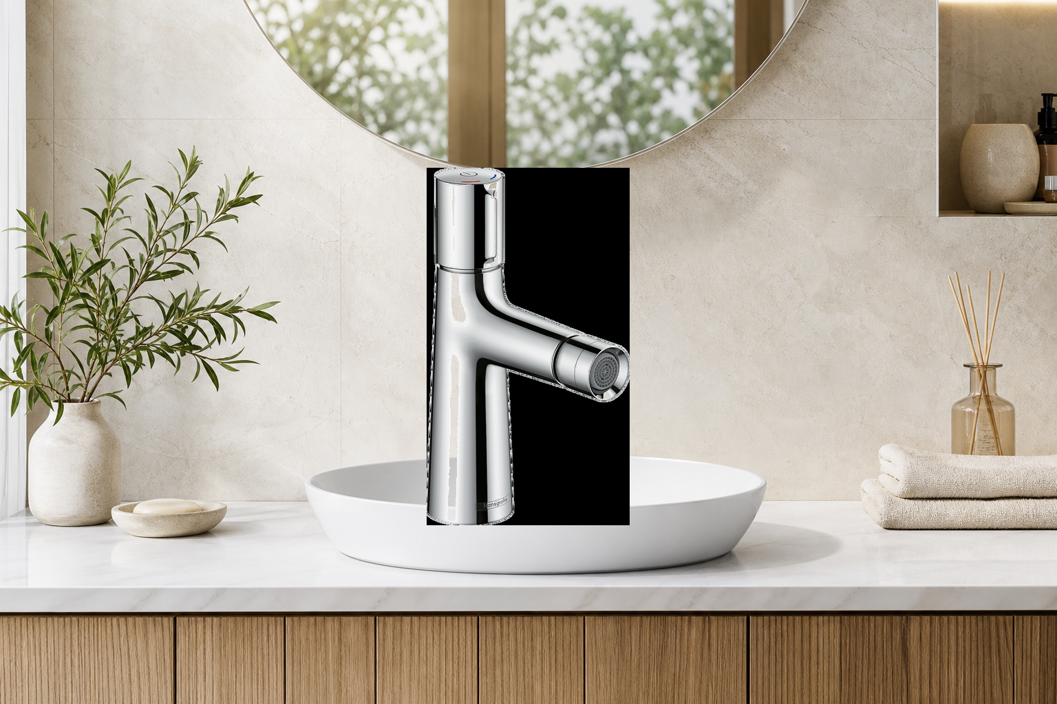 AI-assisted environment illustration; exact product image preserved