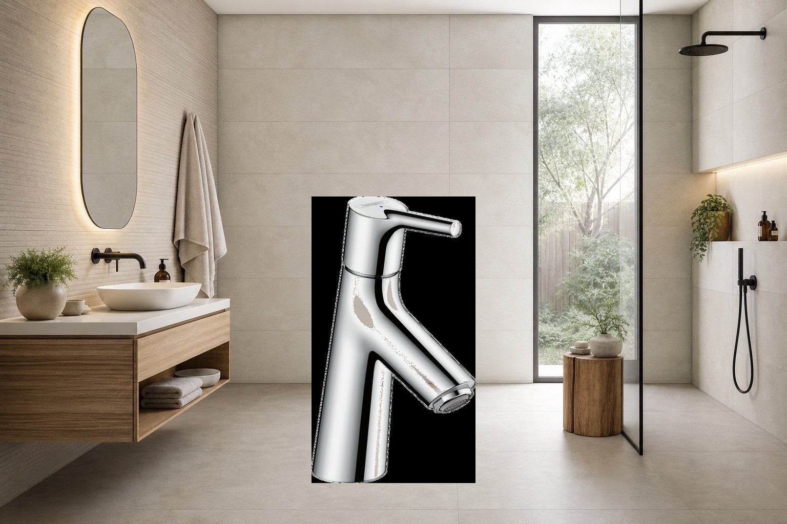 AI-assisted environment illustration; exact product image preserved