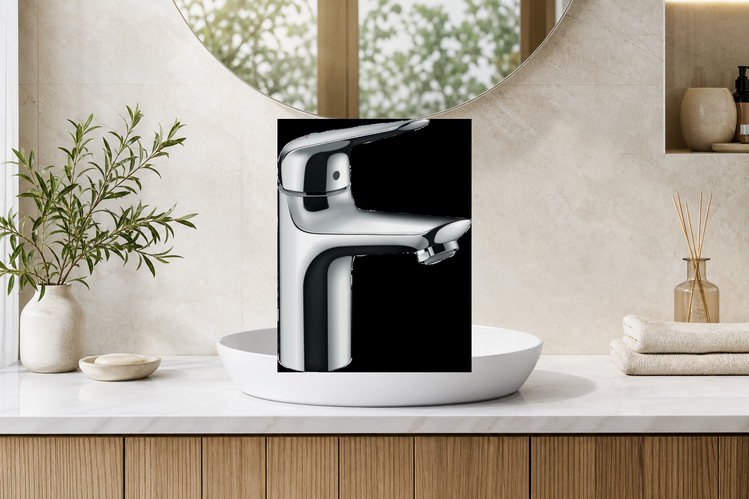 AI-assisted environment illustration; exact product image preserved