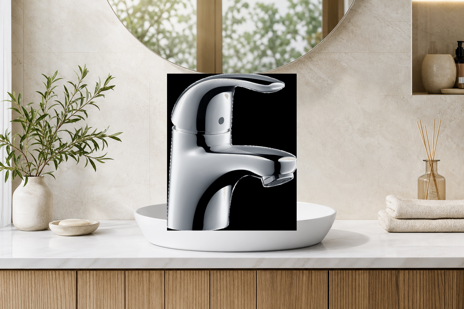 AI-assisted environment illustration; exact product image preserved