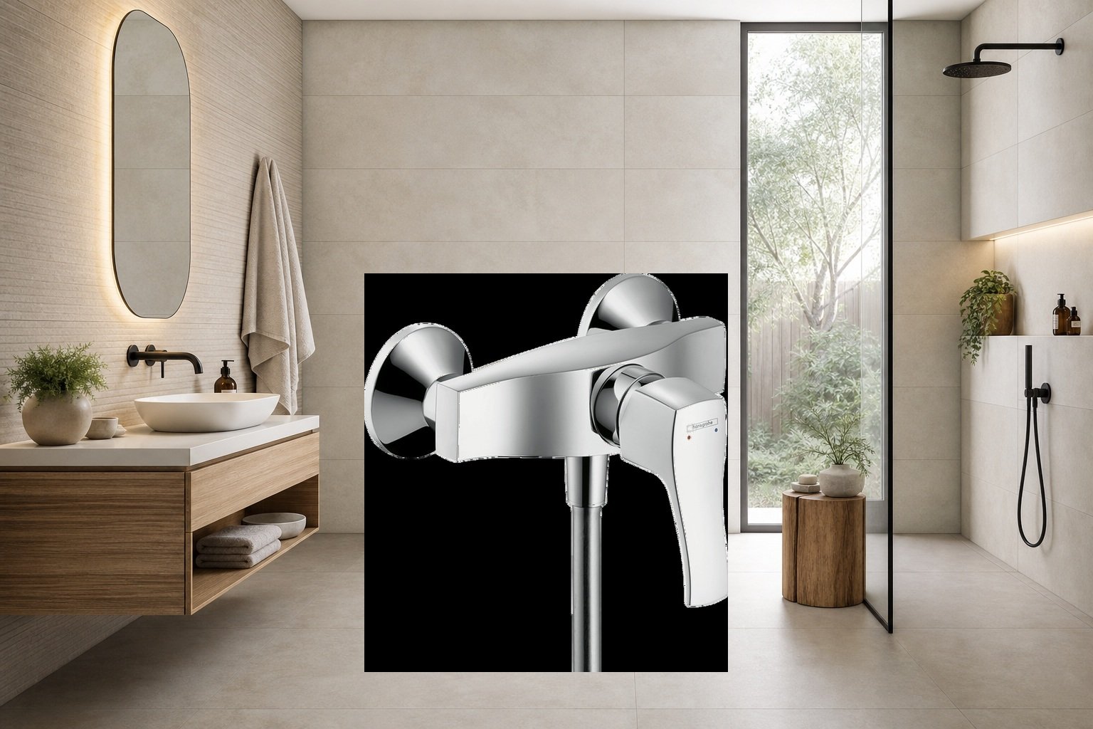AI-assisted environment illustration; exact product image preserved