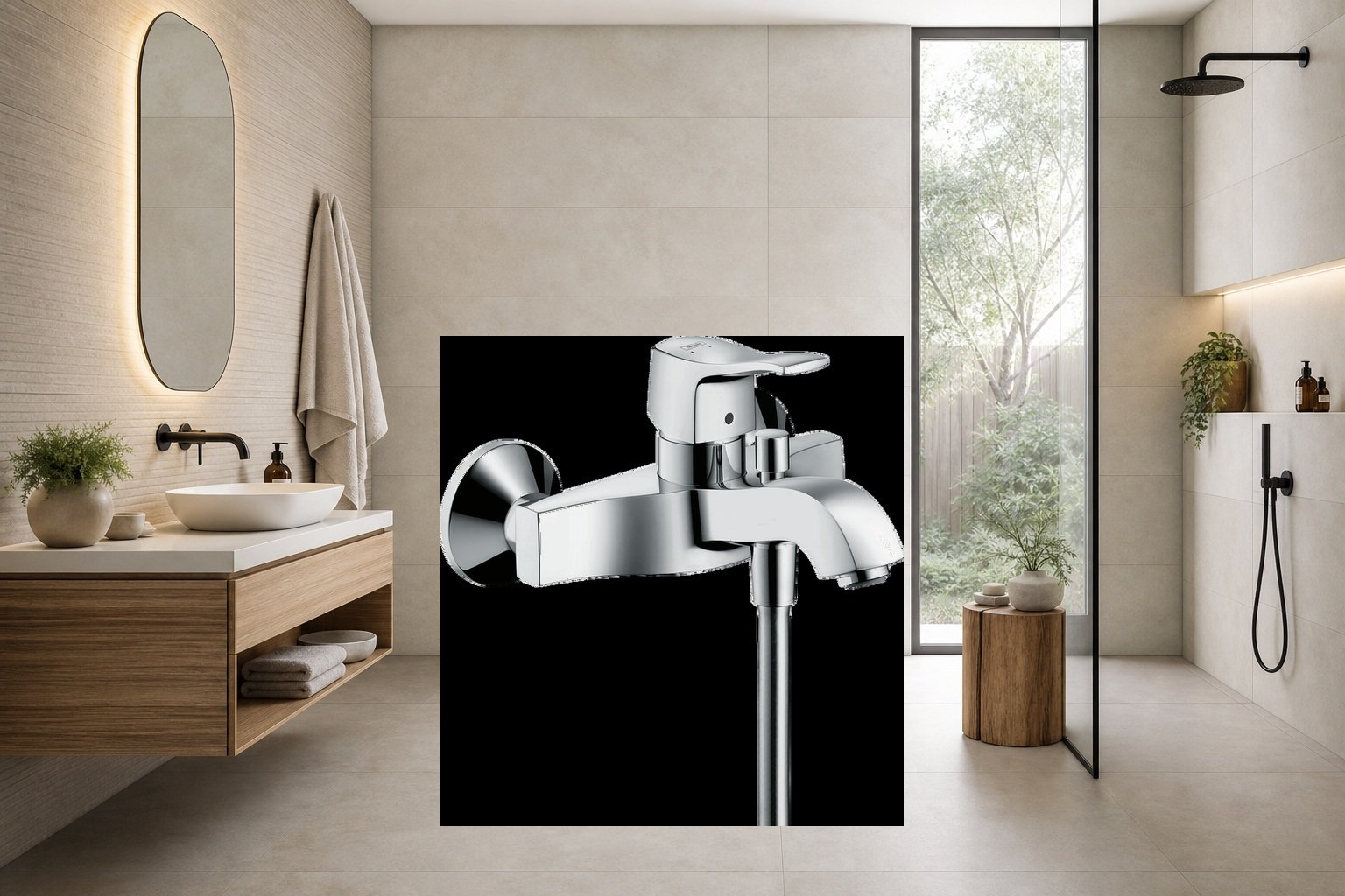 AI-assisted environment illustration; exact product image preserved