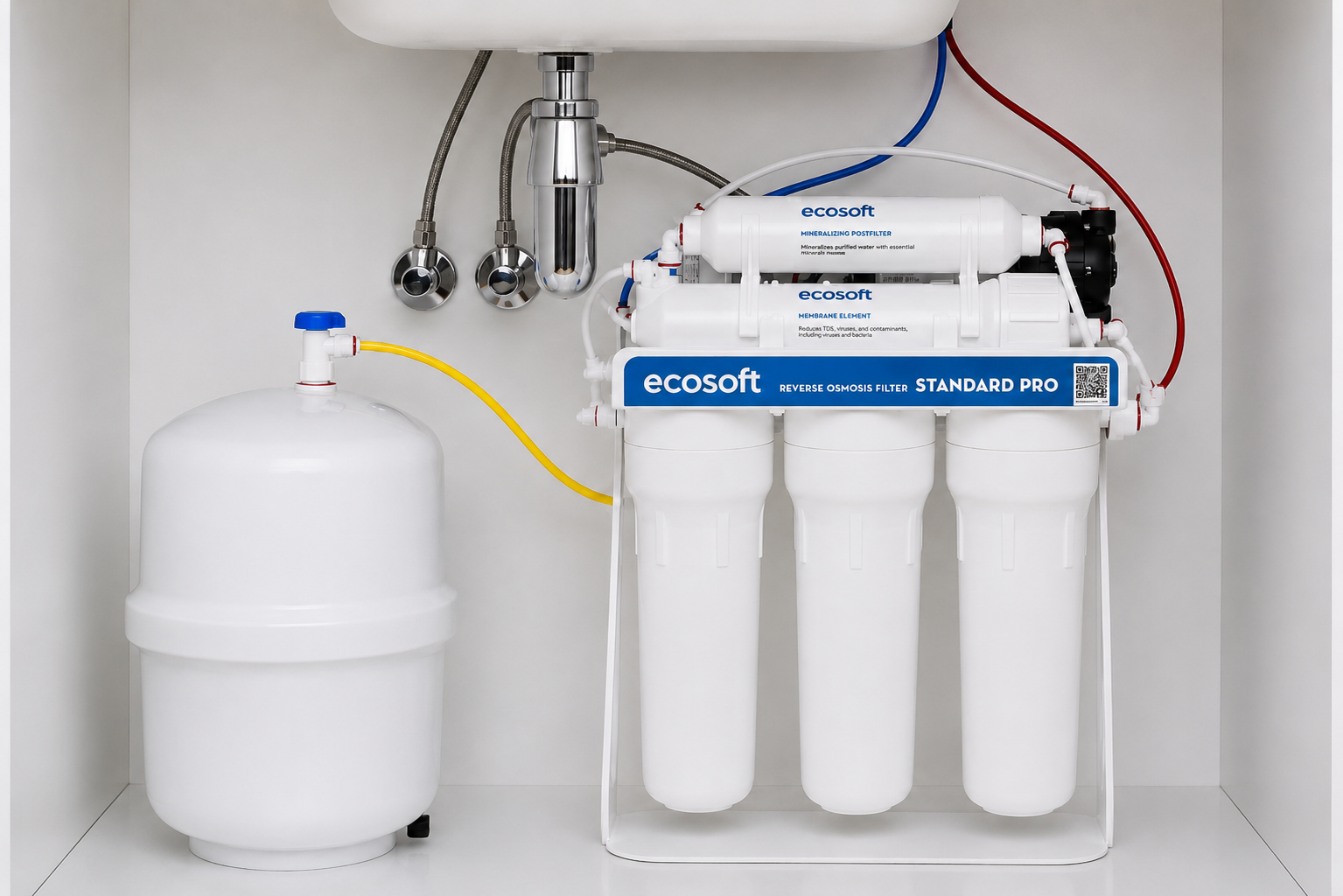 Фильтр обратного осмоса Ecosoft Standard PRO с минерализацией и помпой MO550MPECOSTD