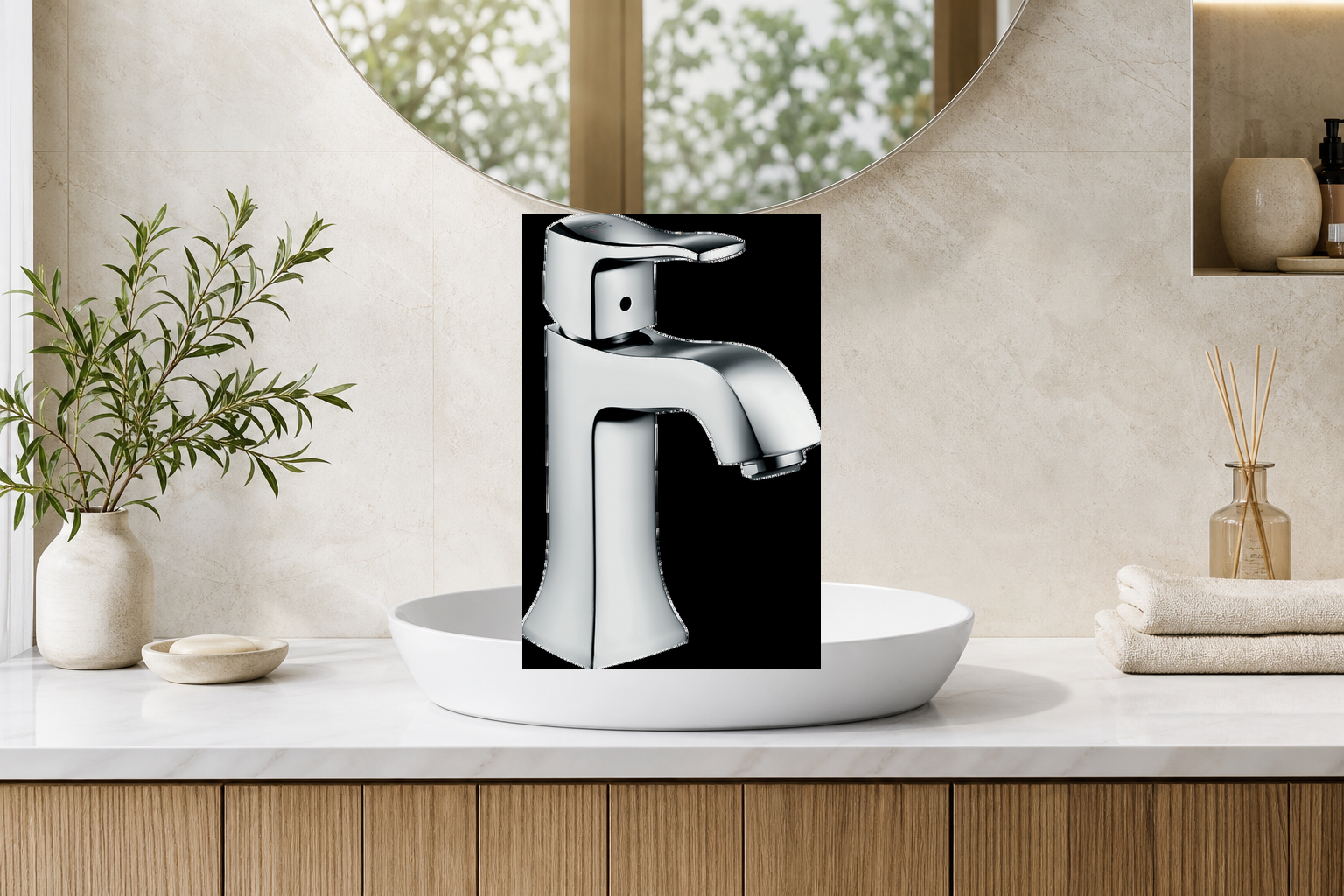 AI-assisted environment illustration; exact product image preserved