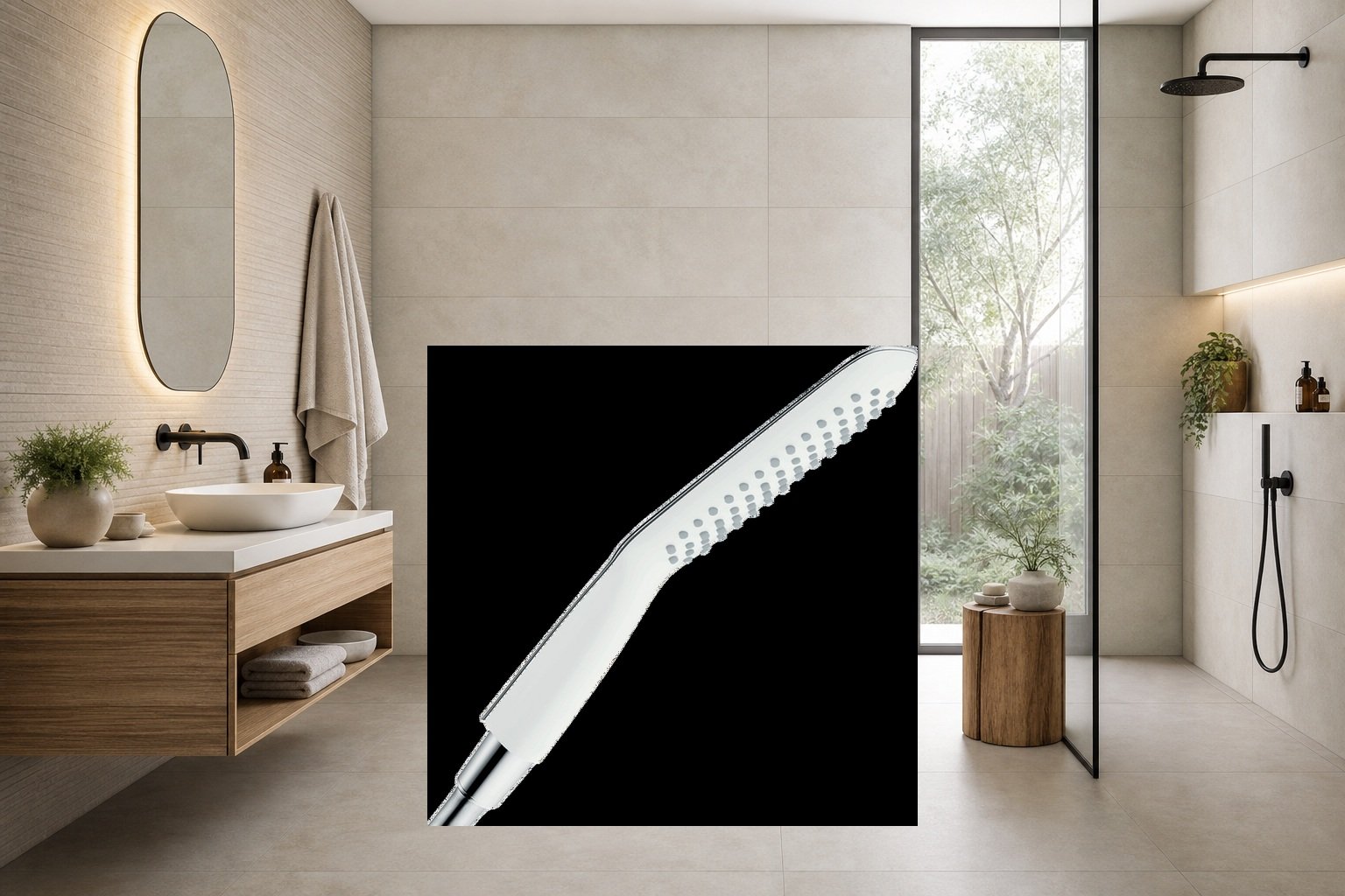 AI-assisted environment illustration; exact product image preserved