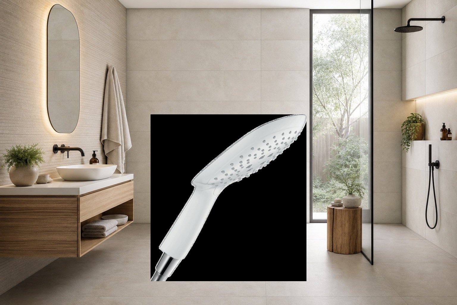 AI-assisted environment illustration; exact product image preserved