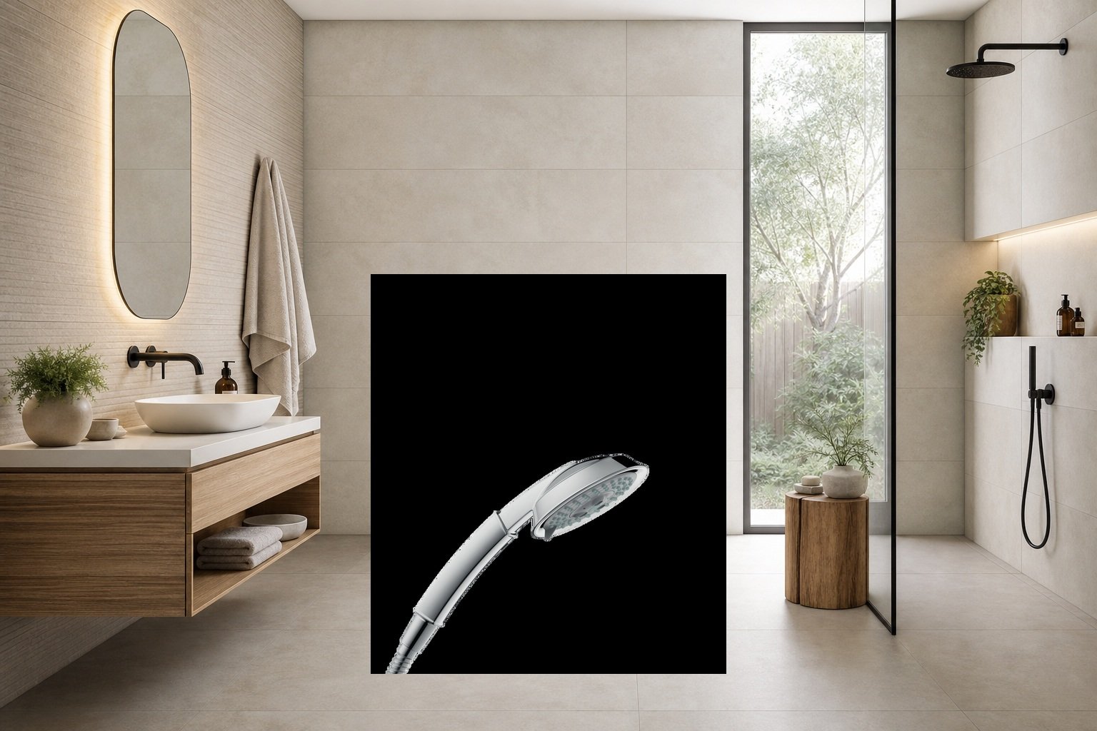 AI-assisted environment illustration; exact product image preserved