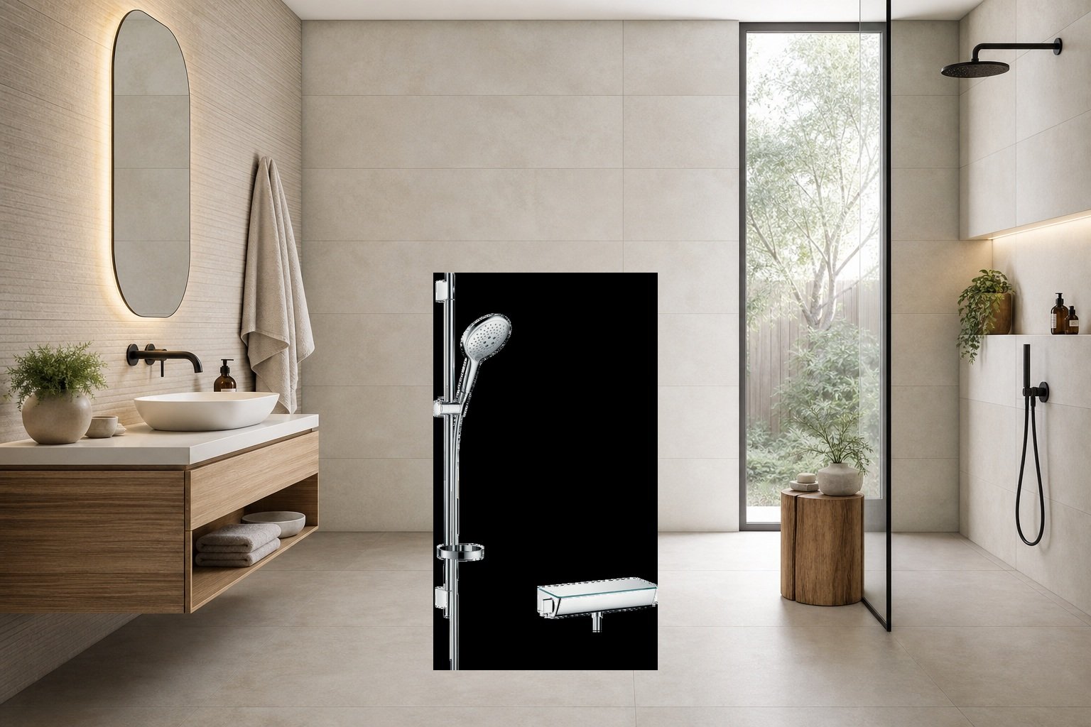 AI-assisted environment illustration; exact product image preserved