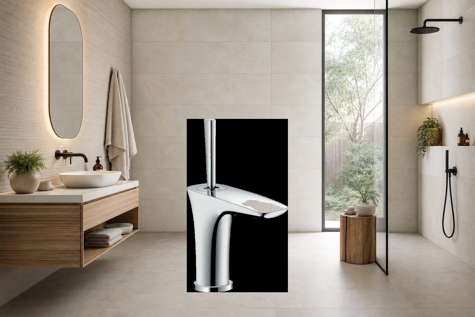 AI-assisted environment illustration; exact product image preserved
