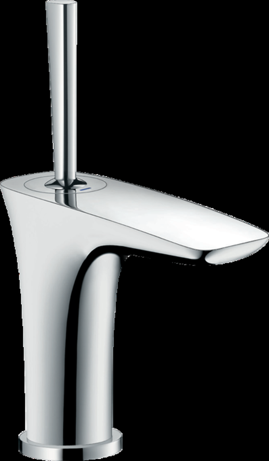 PuraVida Single lever basin mixer 100 for handrinse basins with push-open waste set