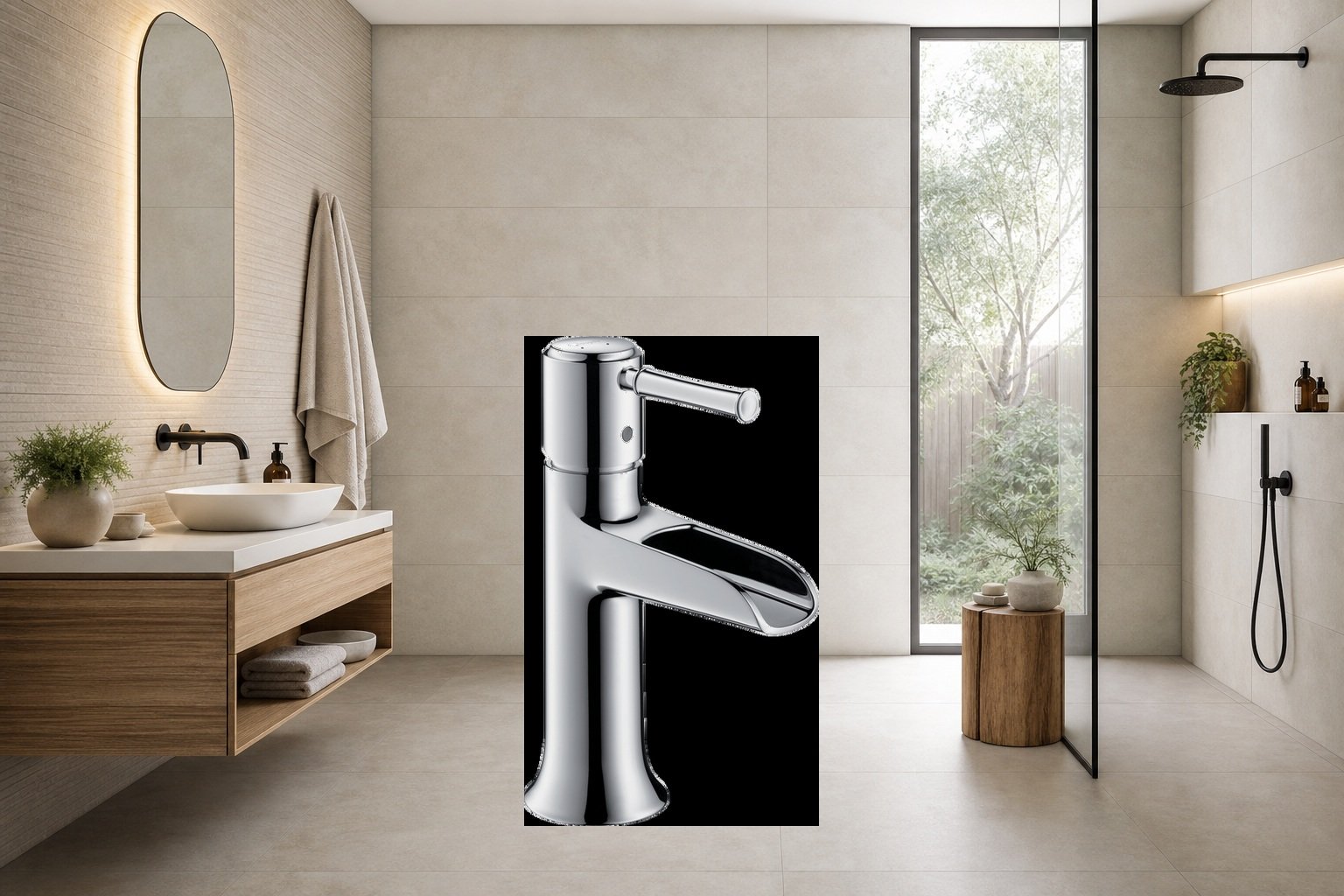 AI-assisted environment illustration; exact product image preserved