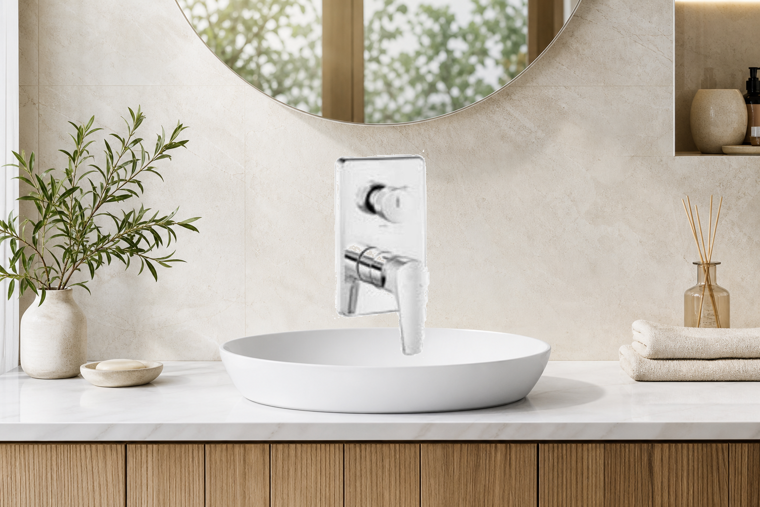 AI-assisted environment illustration; exact product image preserved