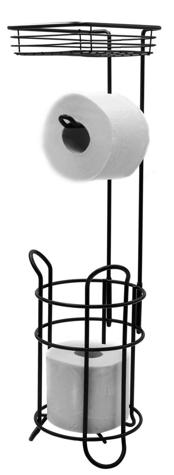 RIDDER MILA toilet paper holder, black/ceramics