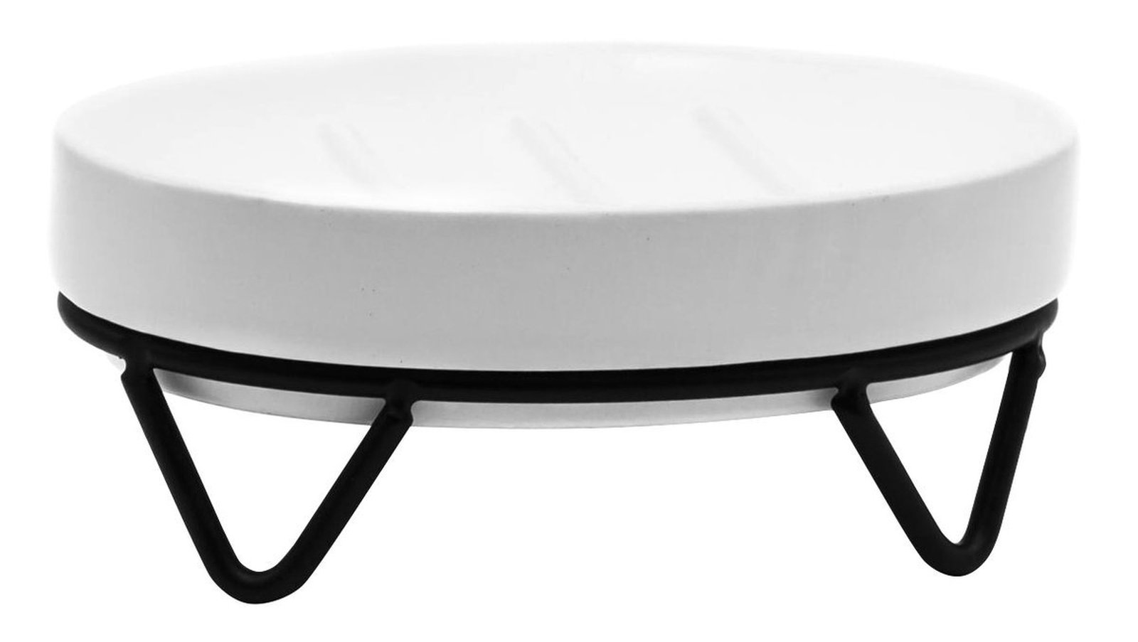 RIDDER MILA soap dish, black/ceramics
