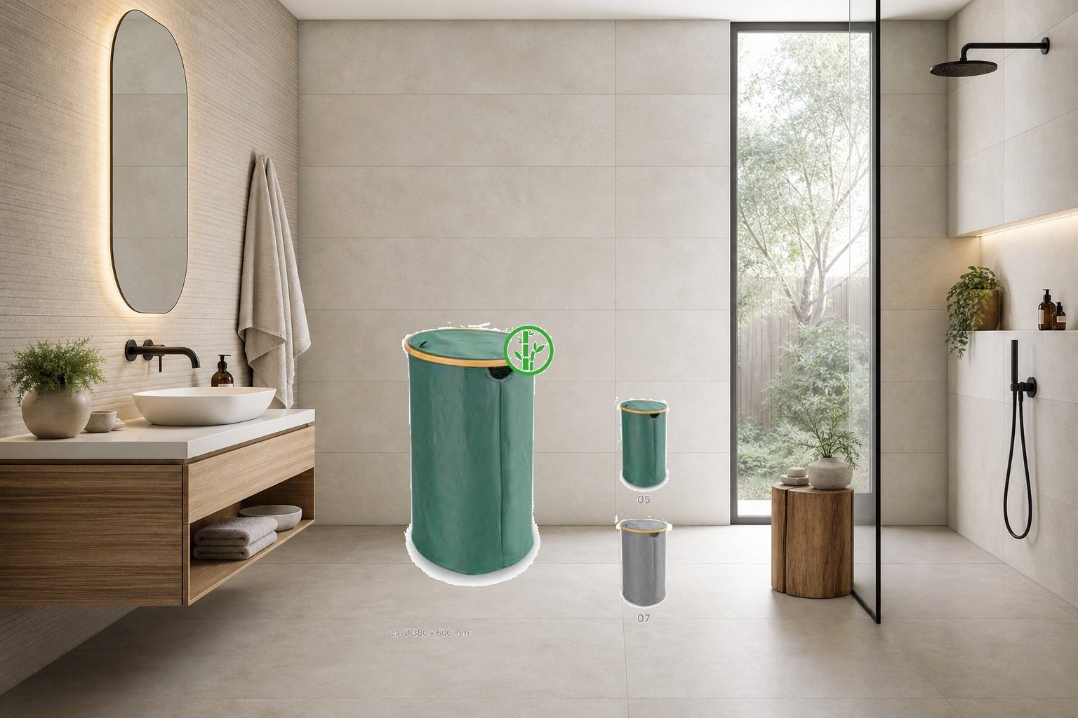 AI-assisted environment illustration; exact product image preserved
