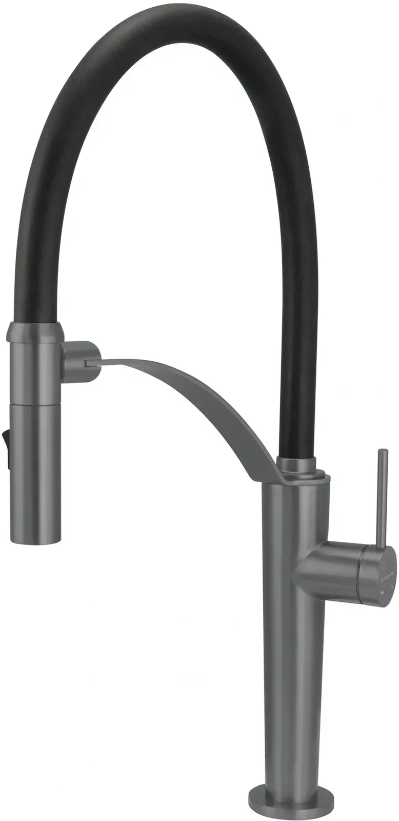 Кухонный смеситель Deante Corda BRC_D72M с гибким изливом, 2 режима струи, titanium