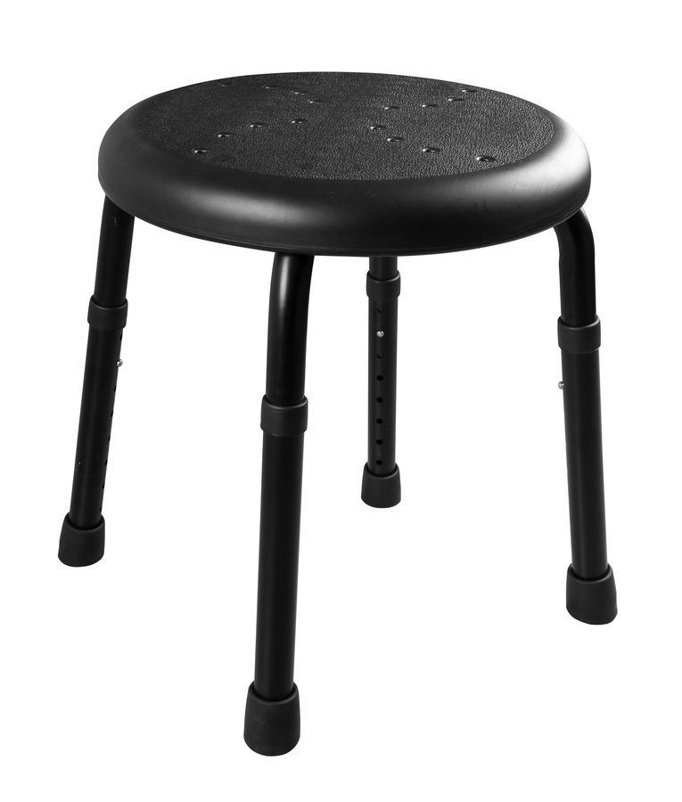 RIDDER HANDICAP bathroom stool, dia. 45cm, black
