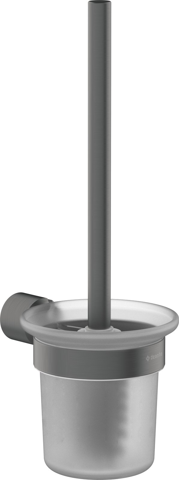Deante Arnika wall-mounted toilet brush titanium