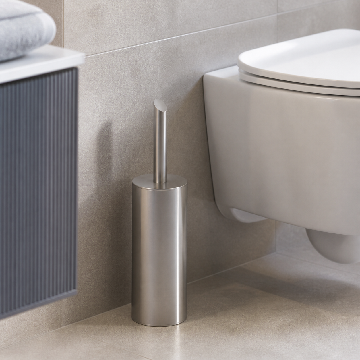 Deante accessory 125 installed bathroom scene