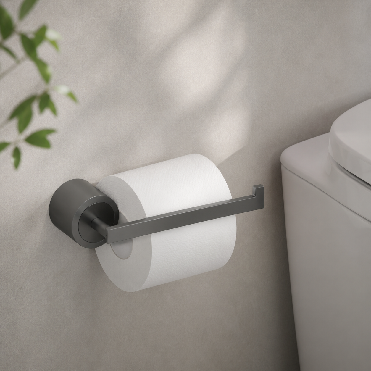 Deante accessory 203 installed bathroom scene
