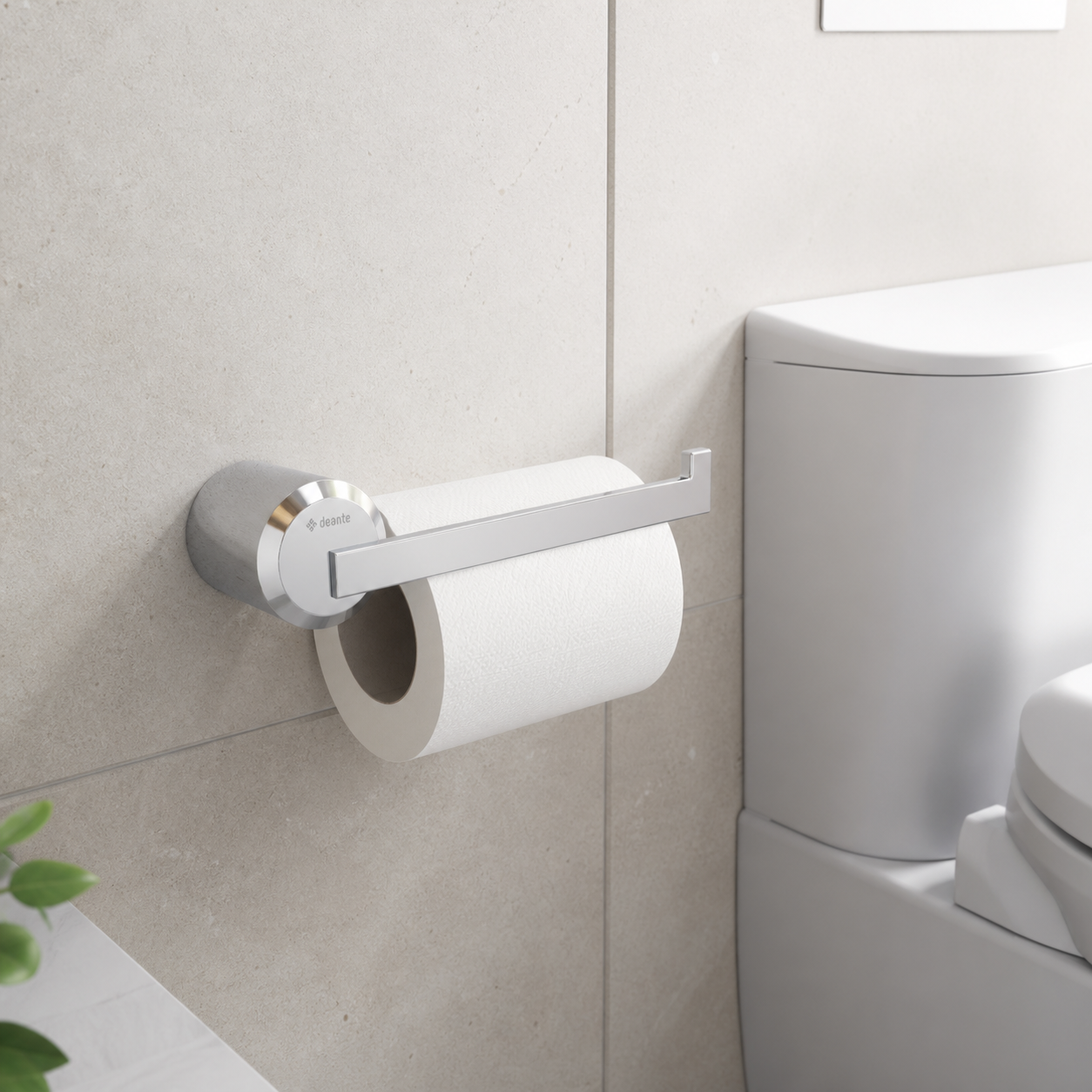 Deante accessory 209 installed bathroom scene