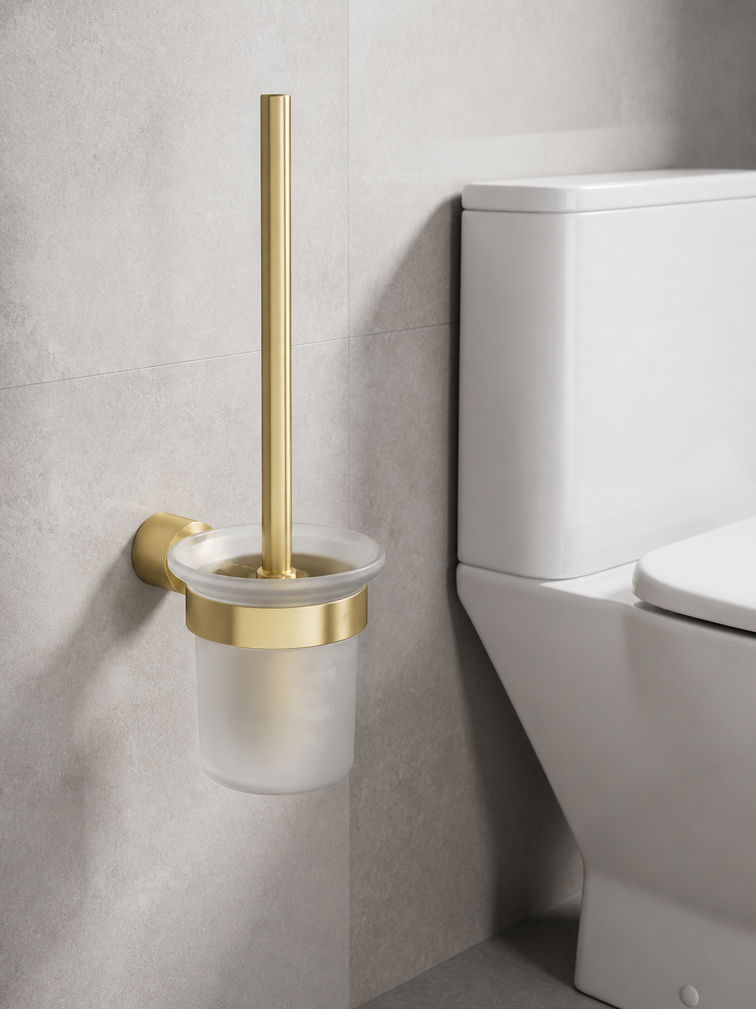 Deante Arnika ADA_R711 brushed gold wall-mounted toilet brush lifestyle